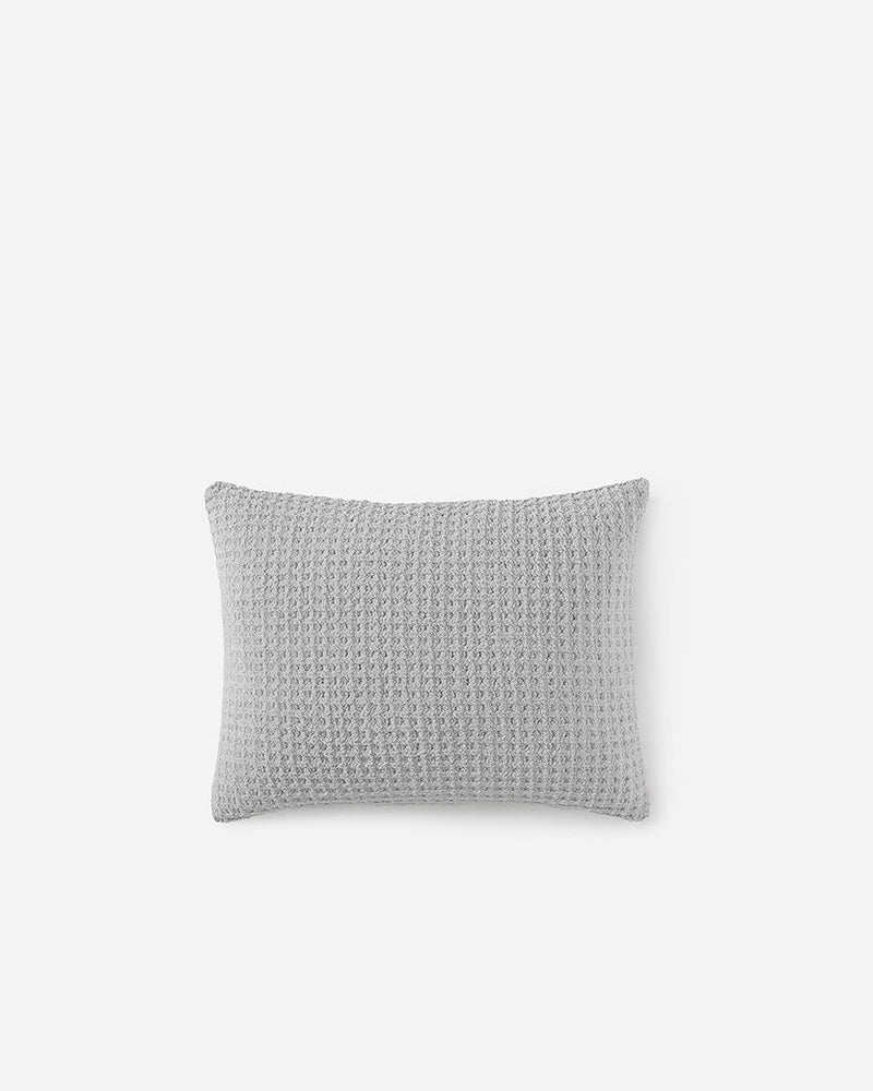 Double-sided shams with waffle Snug fabric and bamboo