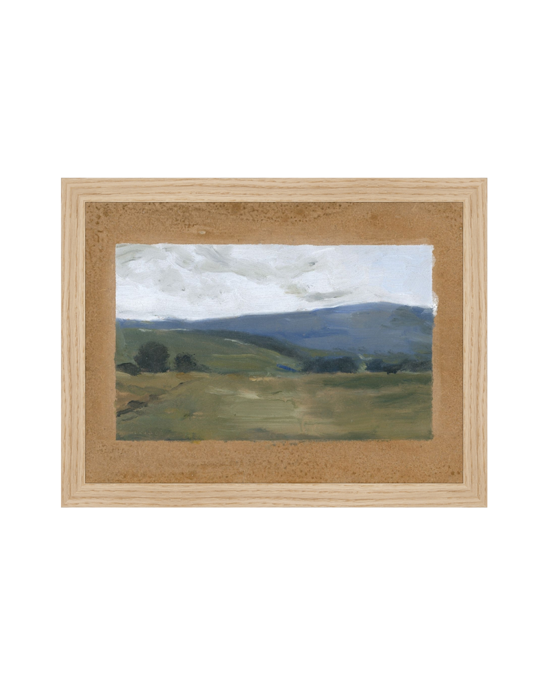 Countryside Vignettes III green landscape art print, view 2