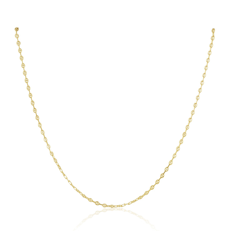 Taylor Dainty Chain gold necklace close-up