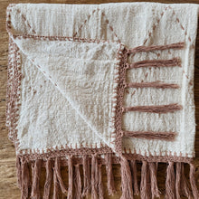Kora terracotta stitch cotton throw – view 4