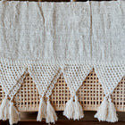 Mira natural macramé cotton throw – view 2