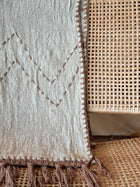 Kora terracotta stitch cotton throw – view 7