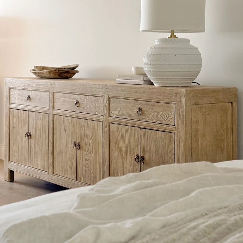 Three Drawer Elm Sideboard Inspo