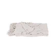 Natural chevron cotton throw – view 4
