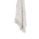 Natural chevron cotton throw – detail