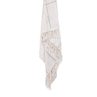 Kiara natural cotton throw – tassel detail