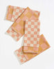 Reversible Checker pattern napkins muted natural tones