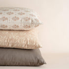 Transitional neutral pillow set featuring the Fleur pillow