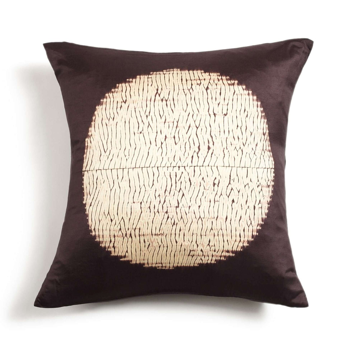 Shunya Black shibori print mulberry silk pillow cover, 20x20 – One Affirmation