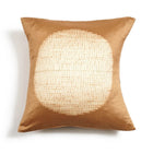 Shunya Gold shibori print mulberry silk pillow cover, 20x20 – One Affirmation
