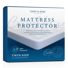 Cosy House Collection mattress protector styled in bedroom