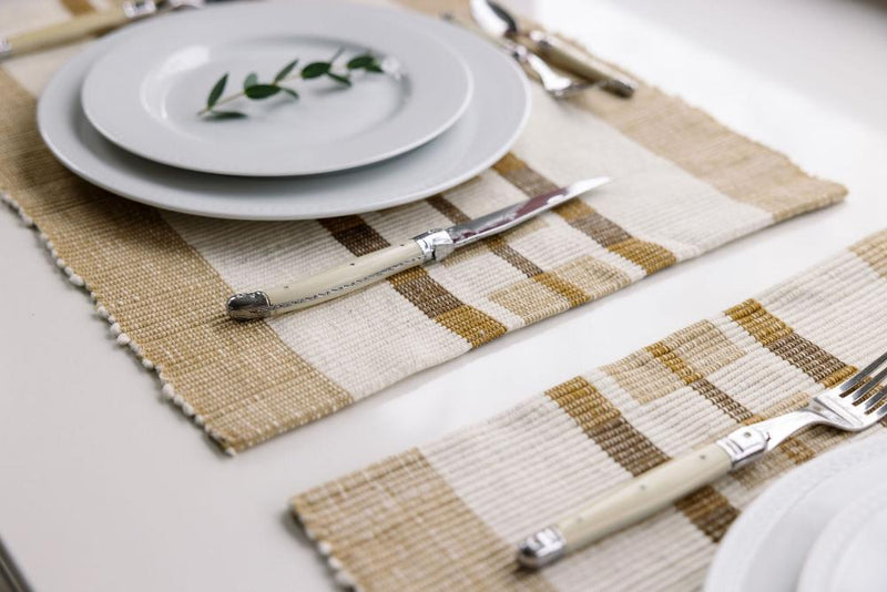 Fair Trade Sabahar placemat crafted with rep weaving technique