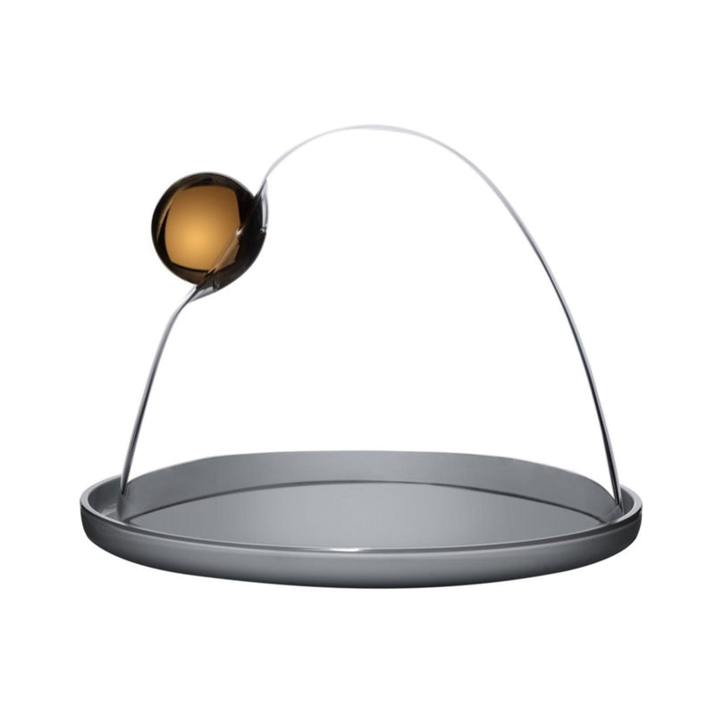 NUDE Juno Cake Dome with opal gray top and clear base