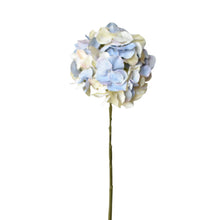 21 inch Artificial hydrangea stem with cream, lavender, and light blue blooms