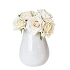 7.5 inch Artificial cream rose bundle with three stems