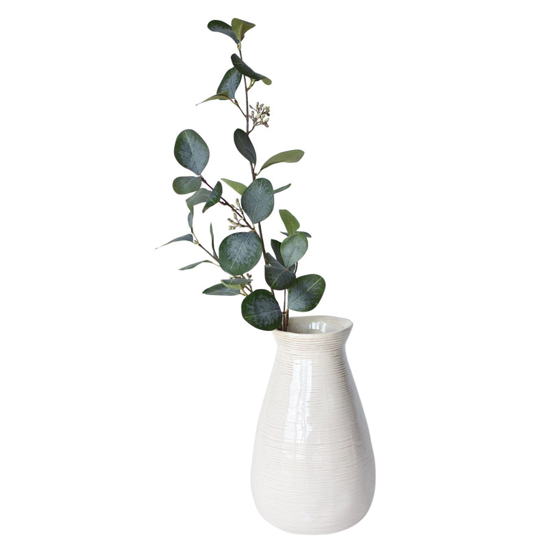 30 inch Artificial seeded eucalyptus stem with 25 leaves and 50 berries