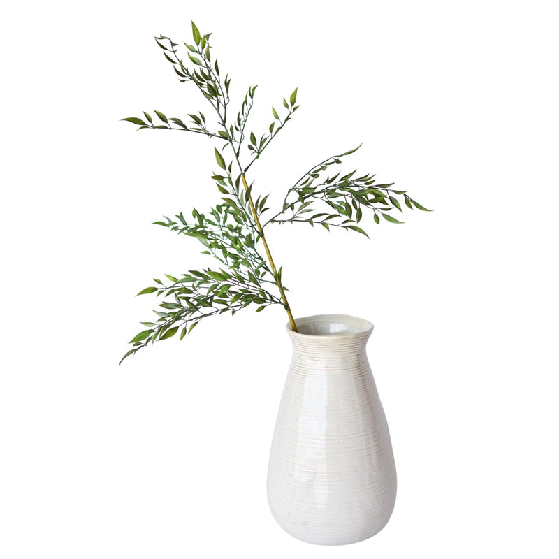 27 inch Artificial mini bamboo leaf stem with 100 green leaves