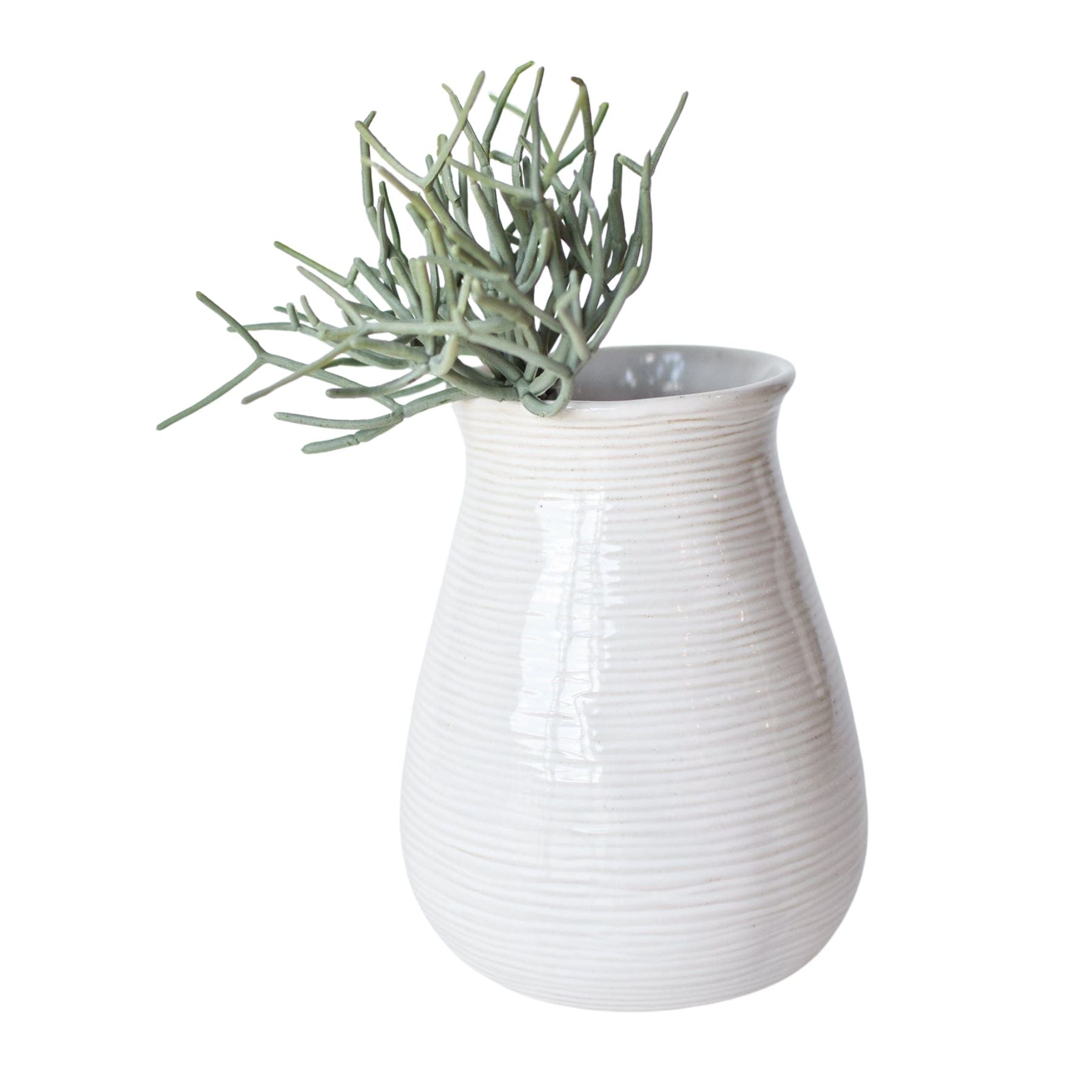 8 inch Artificial pencil cactus pick green gray soft touch