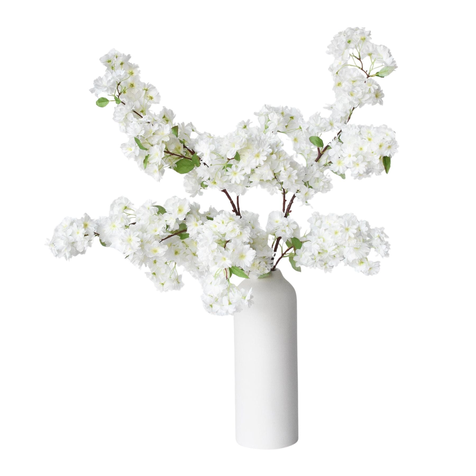 40 inch Artificial cherry blossom branch stem with cream blooms