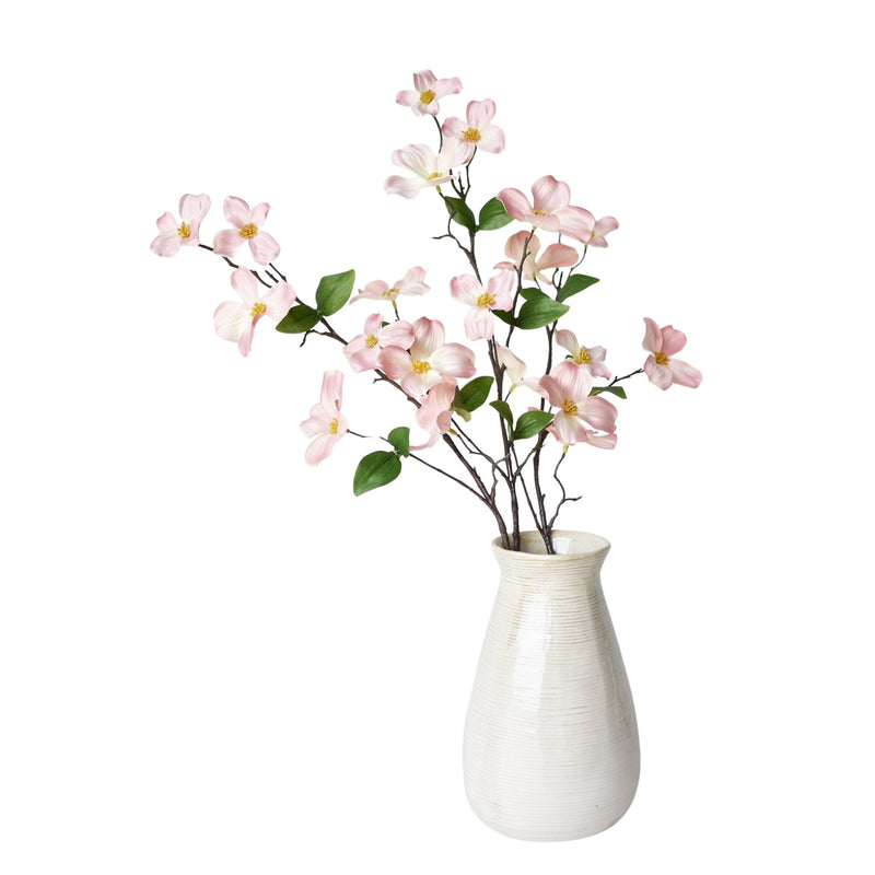 29 inch Artificial dogwood branch stem with blush blossoms