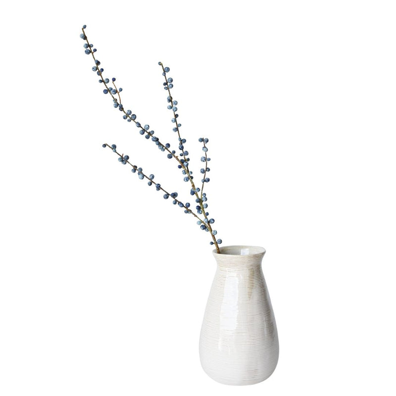 28 inch Artificial blue berry stem with clustered berries