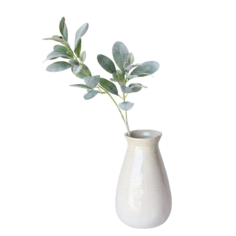 28 inch Artificial lambs ear stem with soft velvety leaves