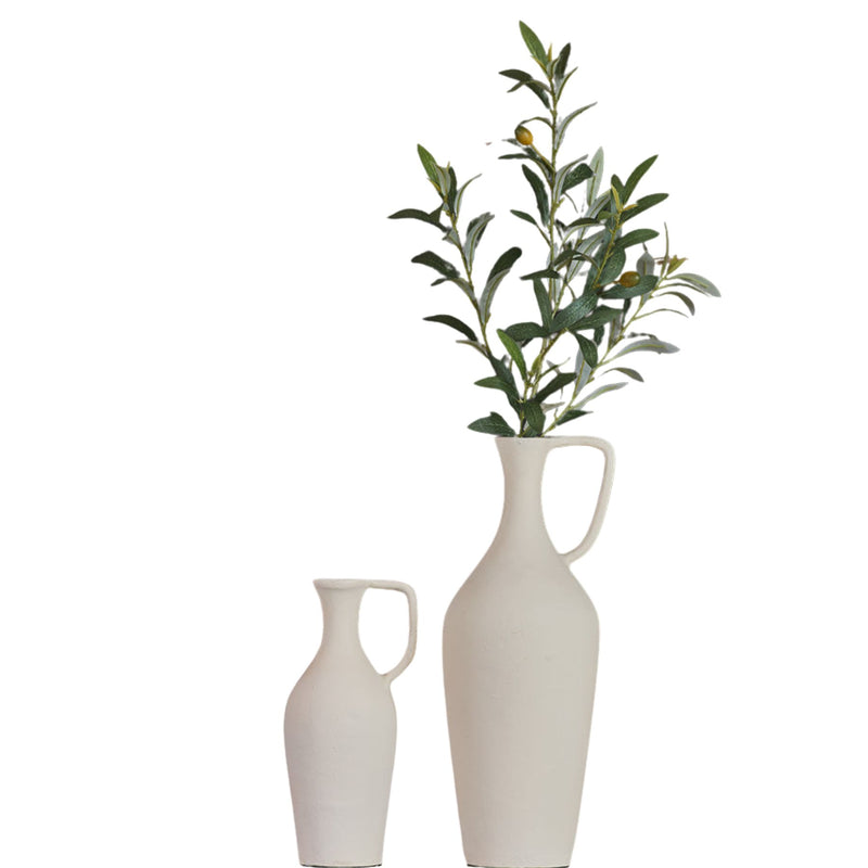 Charlotte Pitcher Vase handcrafted from mango wood and aluminum