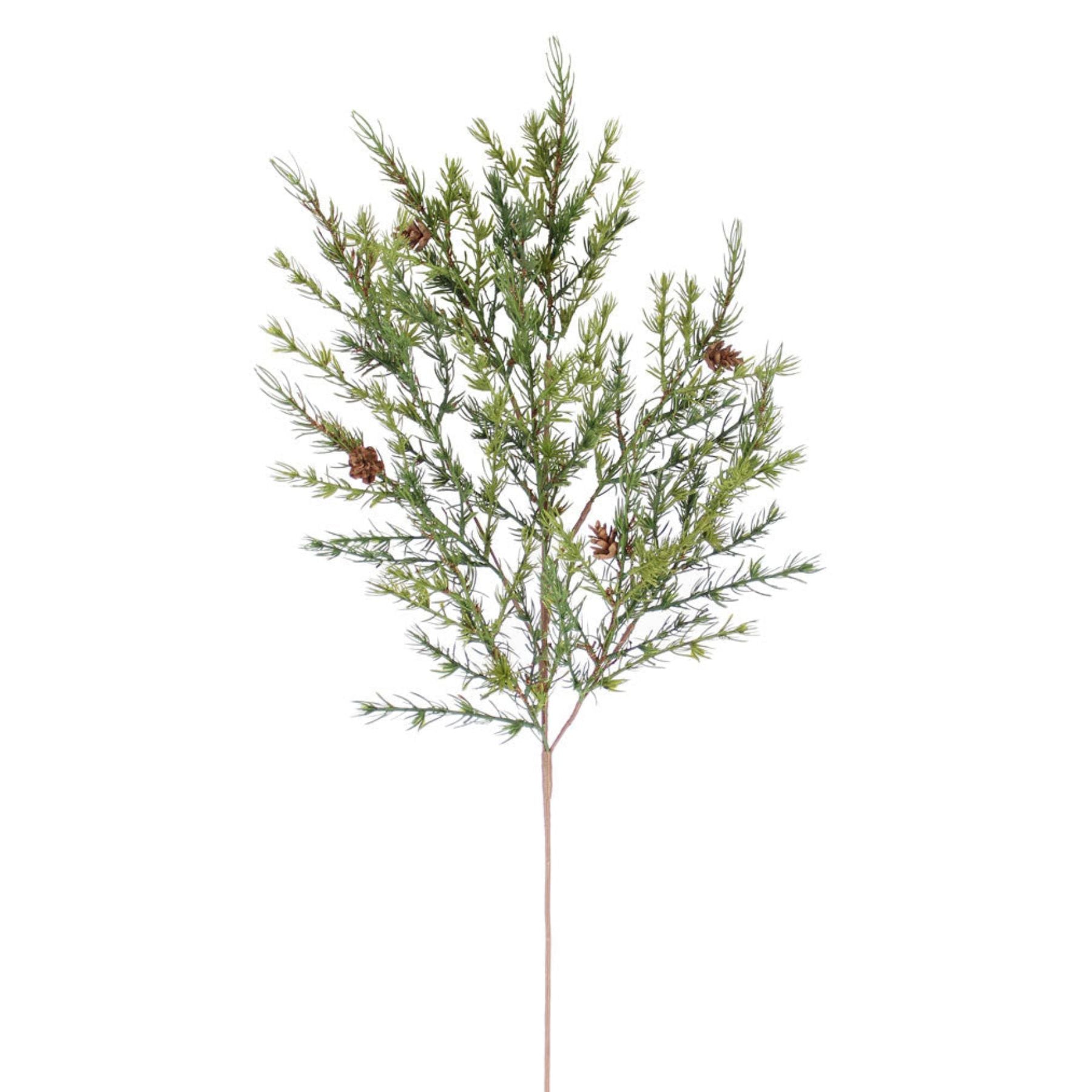 36 inch artificial pine stem with pinecone