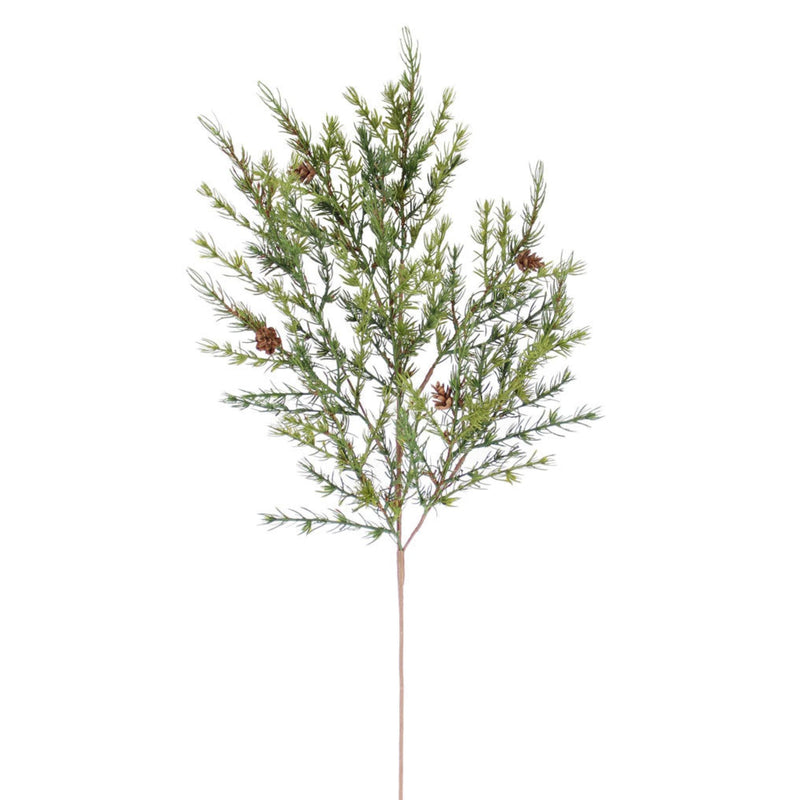 36 inch artificial pine stem with pinecone