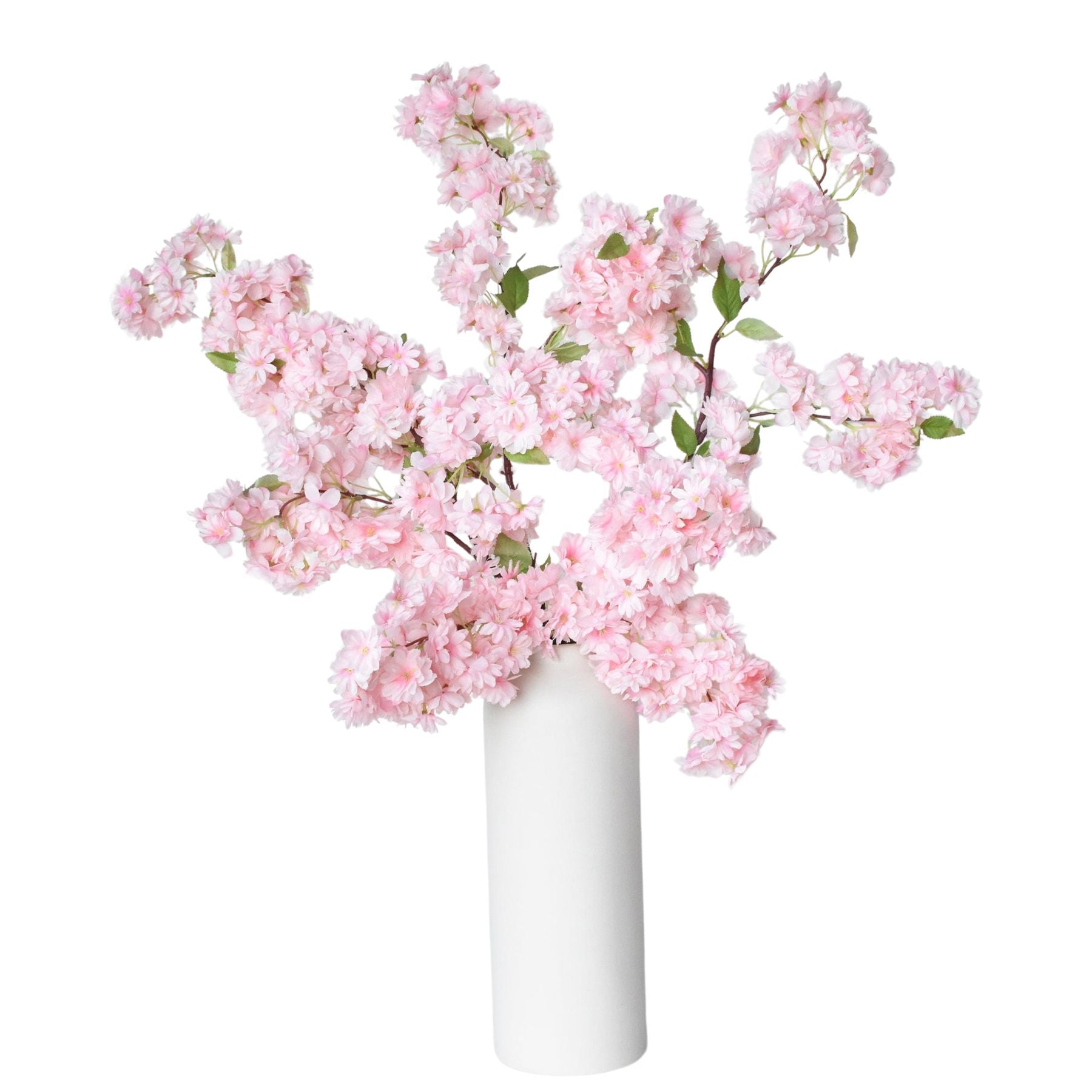 40 inch Artificial cherry blossom branch stem with pink flowers