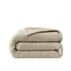 Two-tone snug ribbed bamboo duvet cover with fluffy top and smooth underside