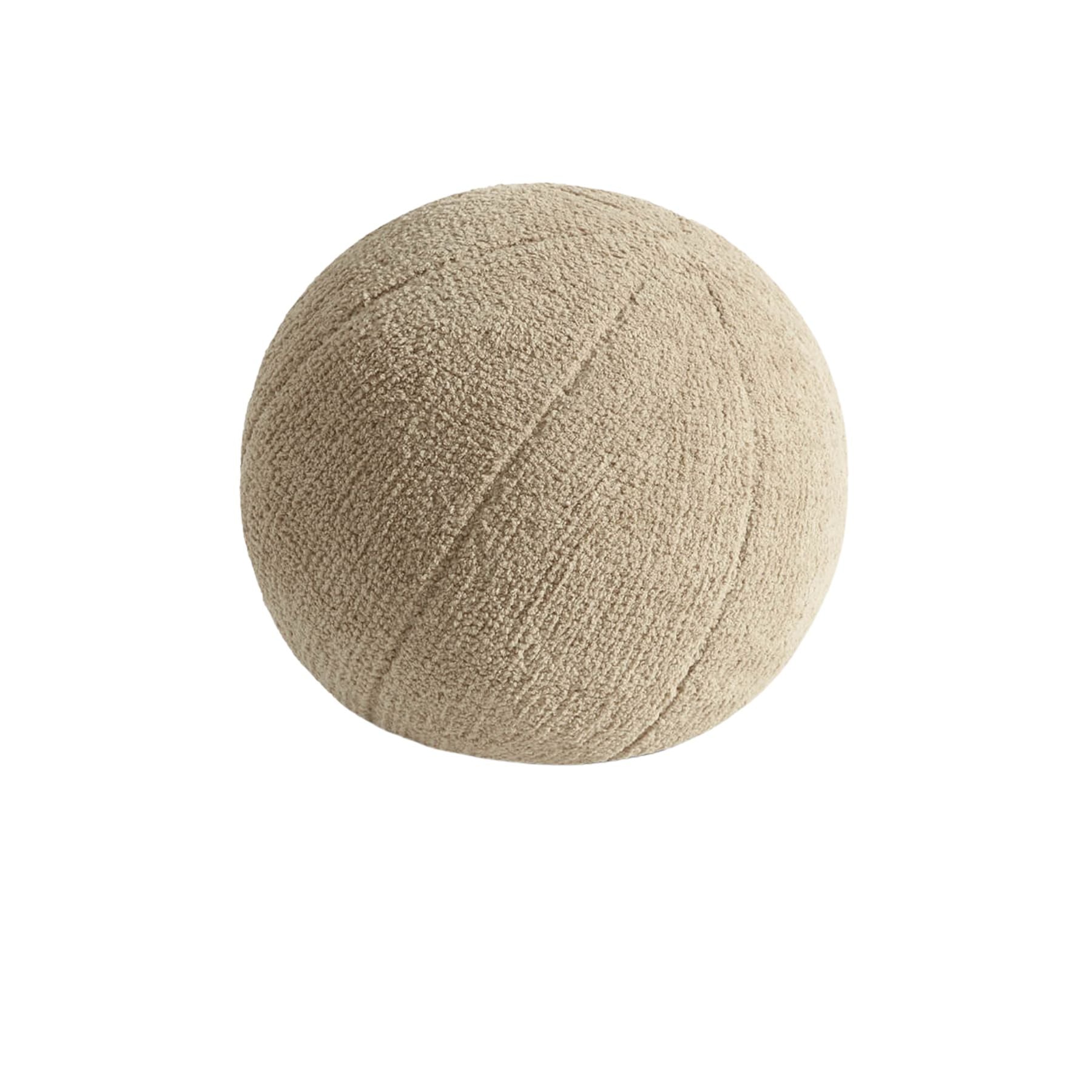 Round Snug fabric Sphere Pillow in neutral tones