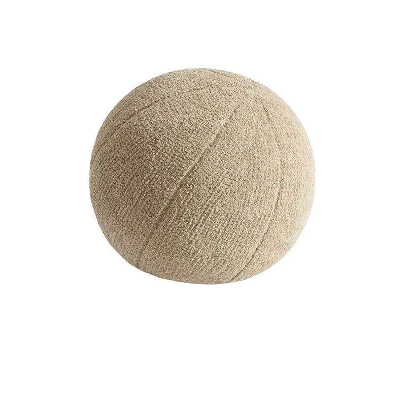 Round Snug fabric Sphere Pillow in neutral tones