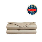 Natural premium bamboo sheet set with fitted and top sheet in queen size