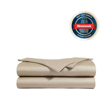 Natural premium bamboo sheet set with fitted and top sheet in queen size