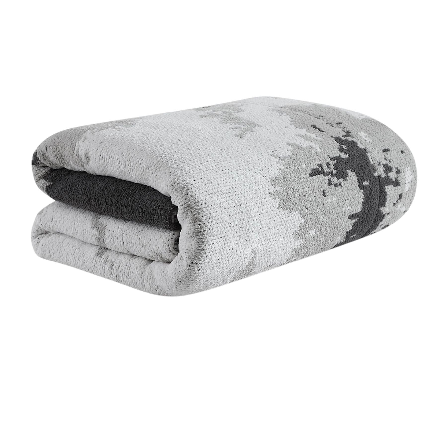 Double Snug Pixel Comforter in Desert color palette on bed