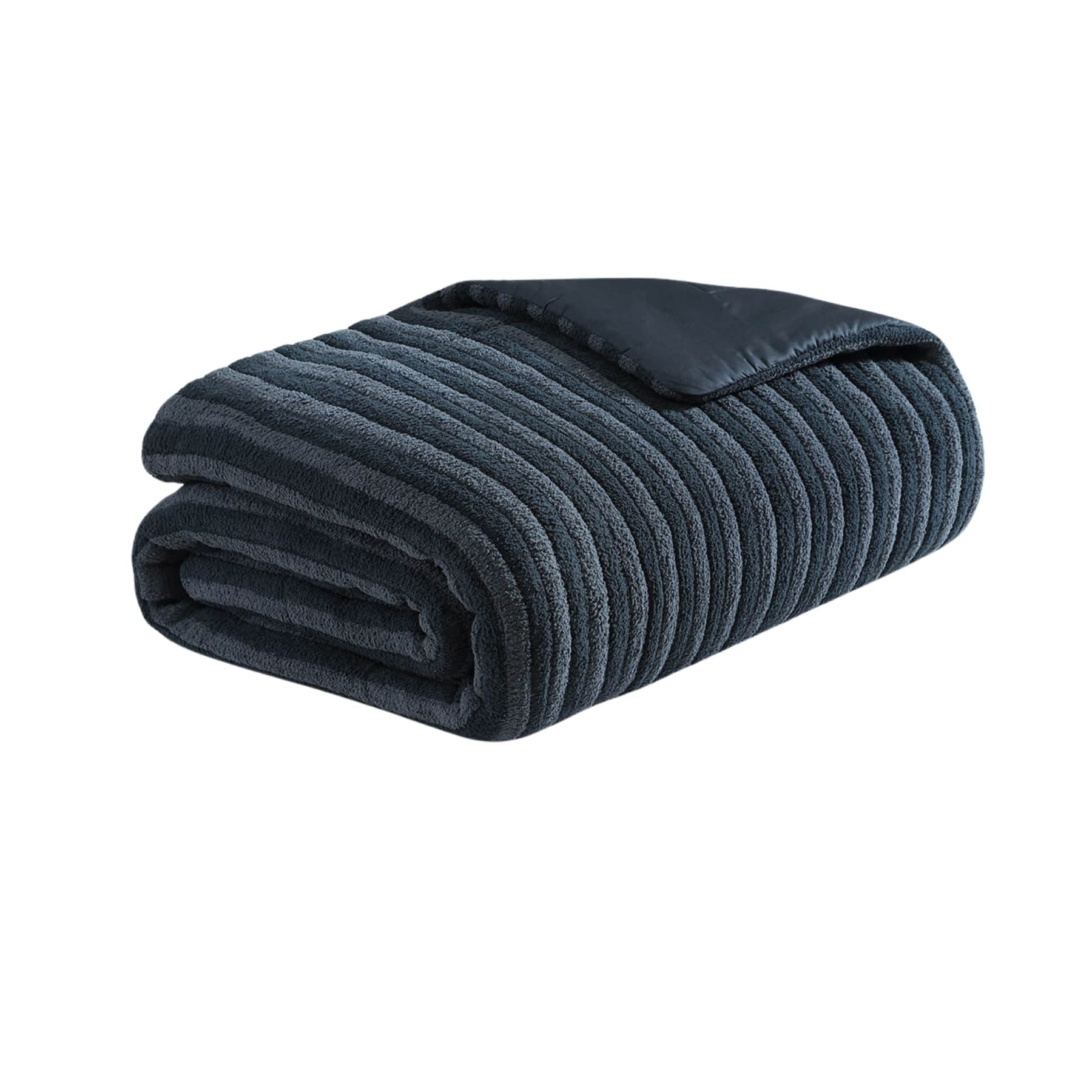 Snug Piped Comforter styled on bed with piped edging detail