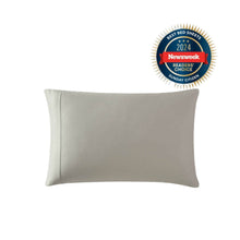Natural Premium Bamboo Pillowcase Set folded neatly on bed