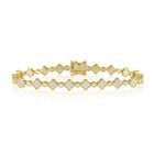 Dainty Gracie Tennis Bracelet with sparkling cubic zirconia stones on white background