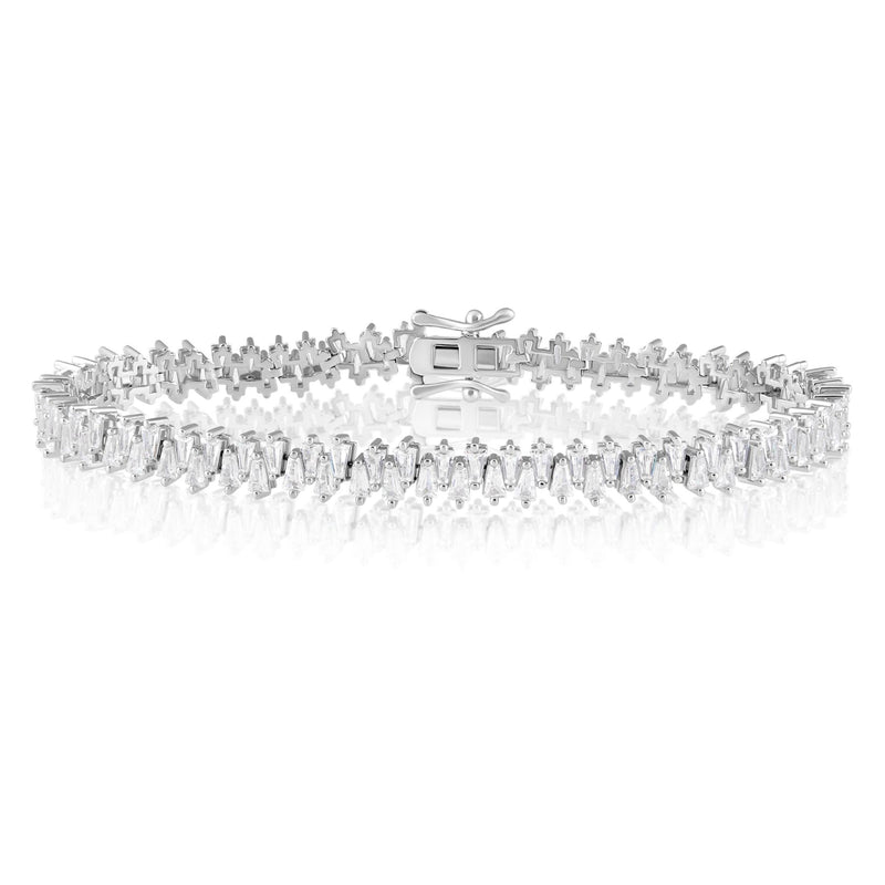 Erica Tennis Bracelet in sterling silver with sparkling CZ stones