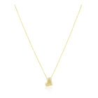 Susie Heart Necklace with slanted heart pendant in gold