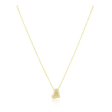 Susie Heart Necklace with slanted heart pendant in gold