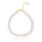 Jackie-O Pearl Bracelet with gold chain and imitation pearls