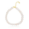 Jackie-O Pearl Bracelet with gold chain and imitation pearls