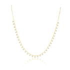 Valerie Necklace featuring dainty CZ stone on gold chain