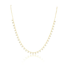 Valerie Necklace featuring dainty CZ stone on gold chain