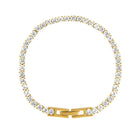 Rhae Tennis Bracelet with sparkling CZ stones on white background