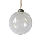 Set of 6 clear glass Christmas ornaments