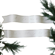 Glittering paper Merry Christmas garland set of 6