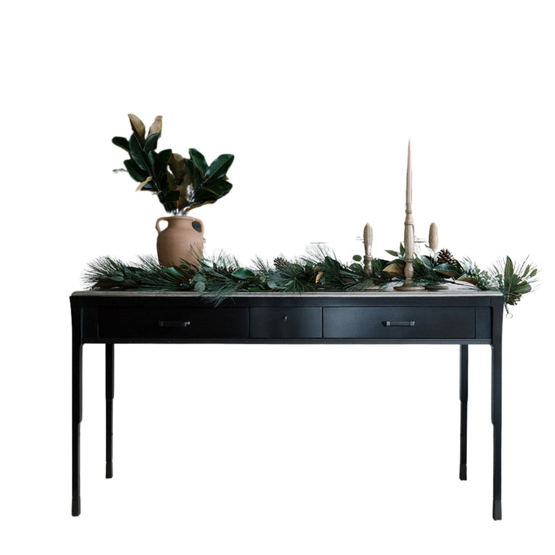 72 inch magnolia eucalyptus pinecone and pine needle garland